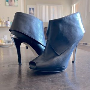 Michael Kors Kendra Peep Toe Bootie Black